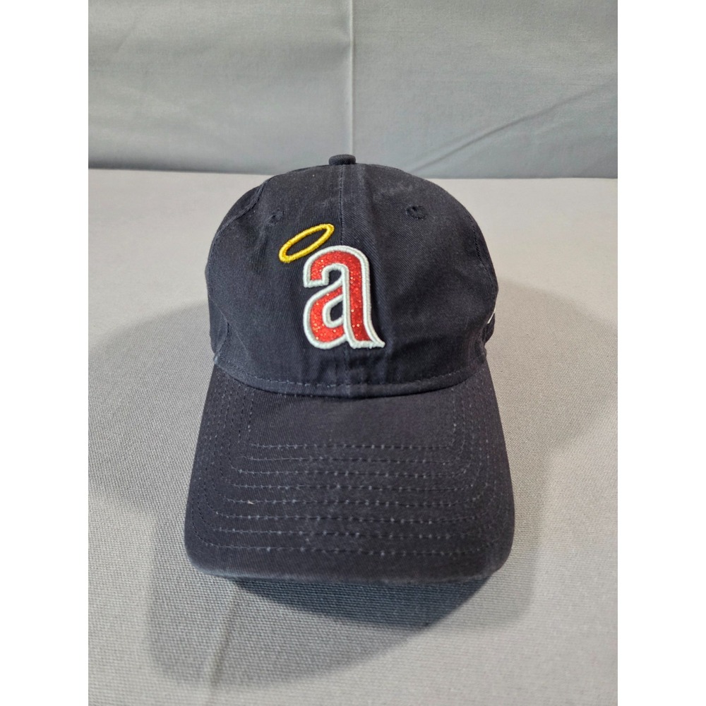 Anaheim Angels Hat Adult Blue One Size Adjustable Strap Baseball Cap Glitter